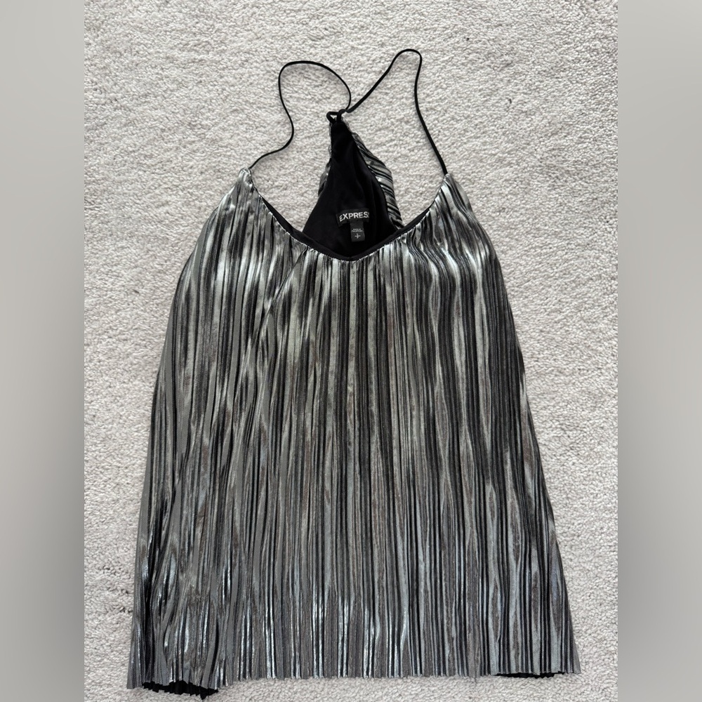 Express Metallic Silver Camisole